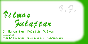vilmos fulajtar business card